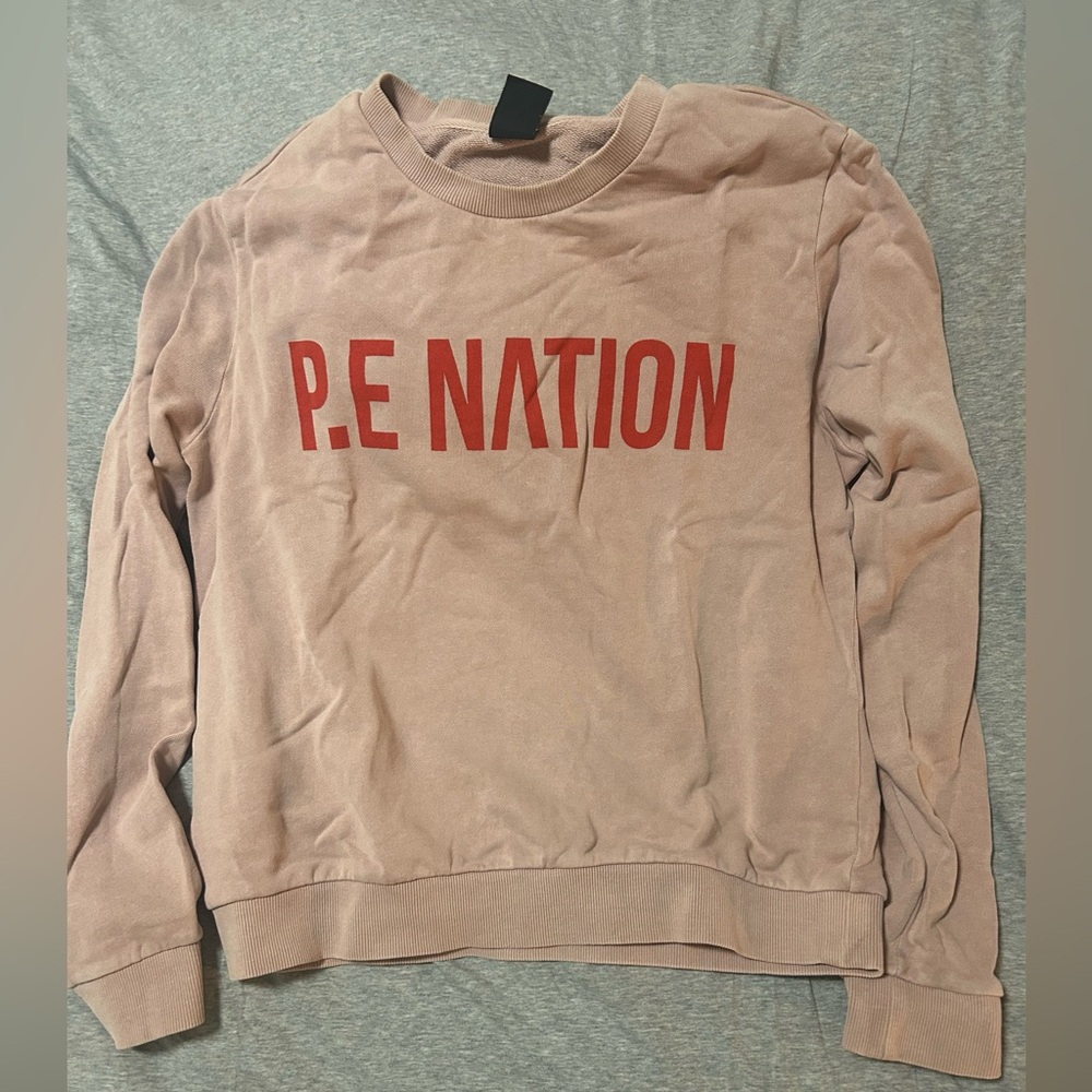 P.E Nation Blush Sweatshirt with Bold Red Logo
